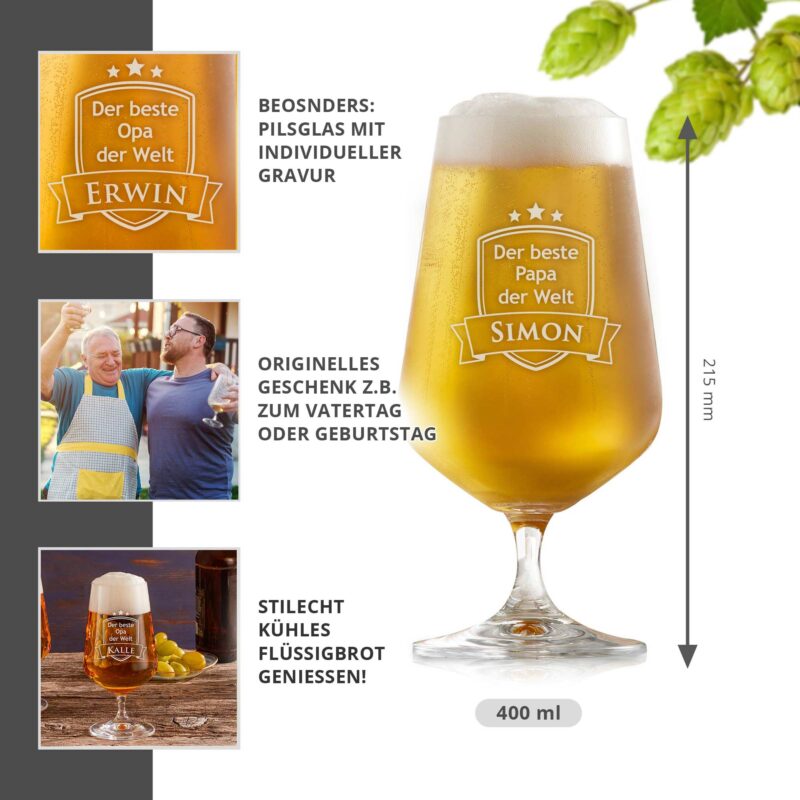 Bild von   bierglas mit gravur bester ojpg | 🌟 Gravur nach Wunsch 🪄