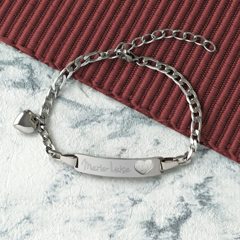 Bild von   armband mit gravur name herzjpg | 🌟 Gravur nach Wunsch 🪄