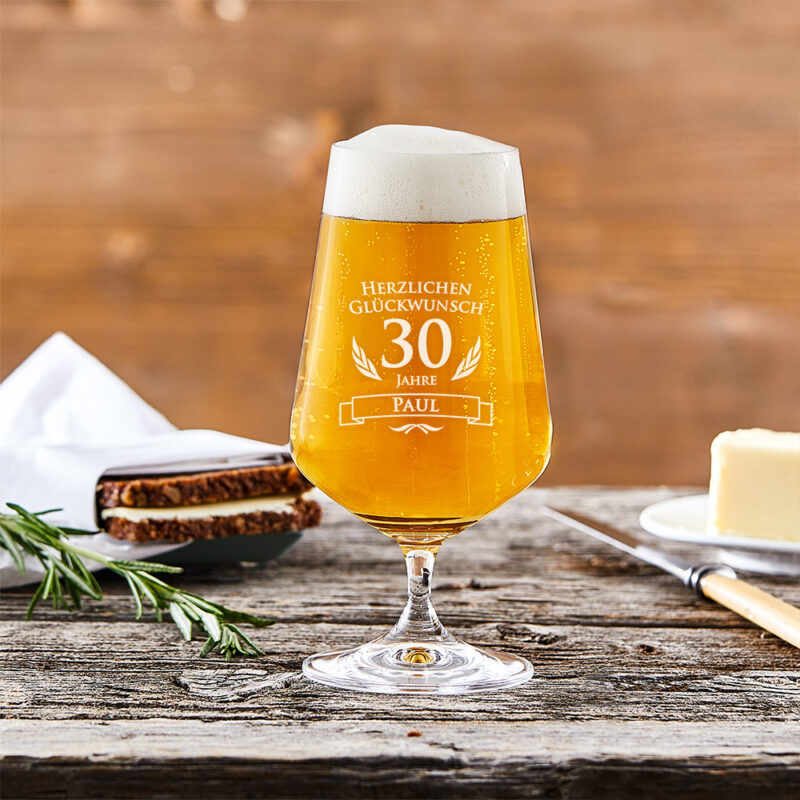 Bild von   bierglas mit gravur  gebujpg | 🌟 Gravur nach Wunsch 🪄