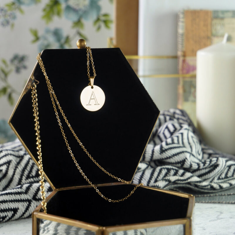 Bild von   kette mit gravur runder anhajpg | 🌟 Gravur nach Wunsch 🪄