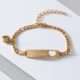 🖻 Armband mit Gravur Initialen Herz Roségold personalisiert | 🔮 Gravur nach Wunsch 🌟 Bild von Armband mit Gravur Initialen Herz Roségold personalisiert | 🔮 Gravur nach Wunsch 🌟