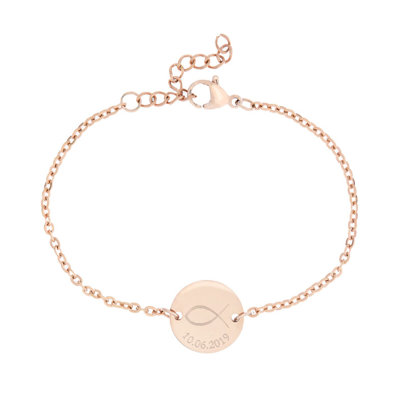 Bild von   armkettchen mit gravur rosejpg | 🌟 Gravur nach Wunsch 🪄