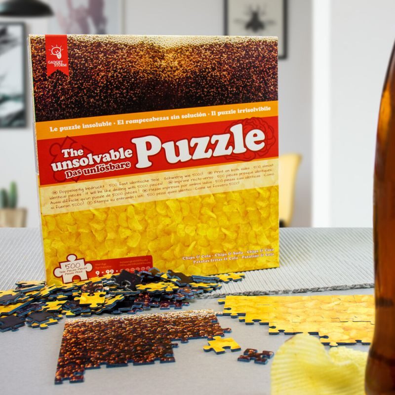 Bild von Das unmögliche Puzzle unlösbares Puzzle Chips Cola | 🔮 Gravur nach Wunsch 🌟