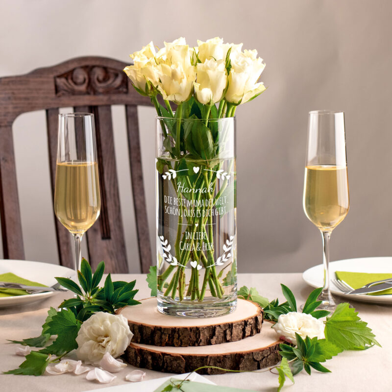 Bild von   runde vase mit gravur fuer diejpg | 🌟 Gravur nach Wunsch 🪄