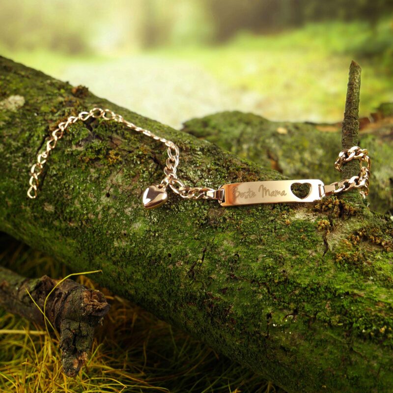 Bild von   rosegold armband mit gravur fjpg | 🌟 Gravur nach Wunsch 🪄