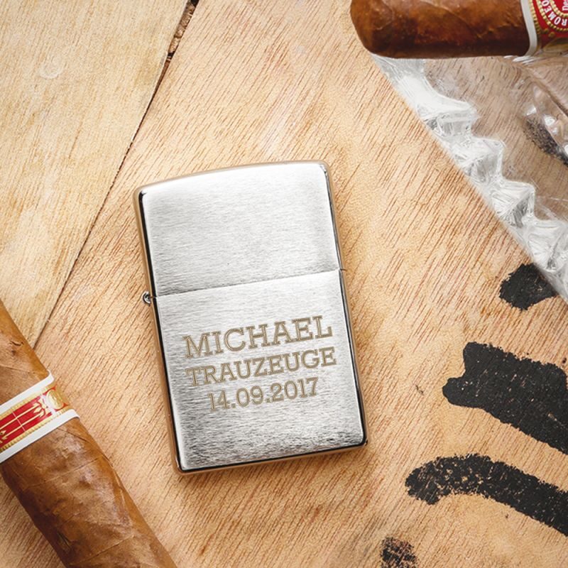 Bild von Zippo Feuerzeug personalisiert mit Gravur Trauzeuge | 🔮 Gravur nach Wunsch 🌟