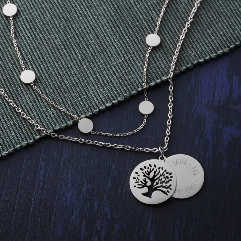 Bild von   set layering kette und halskjpg | 🌟 Gravur nach Wunsch 🪄