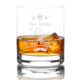 Bild von Whiskyglas mit Namens Gravur und Weltkarte | 🔮 Gravur nach Wunsch 🌟