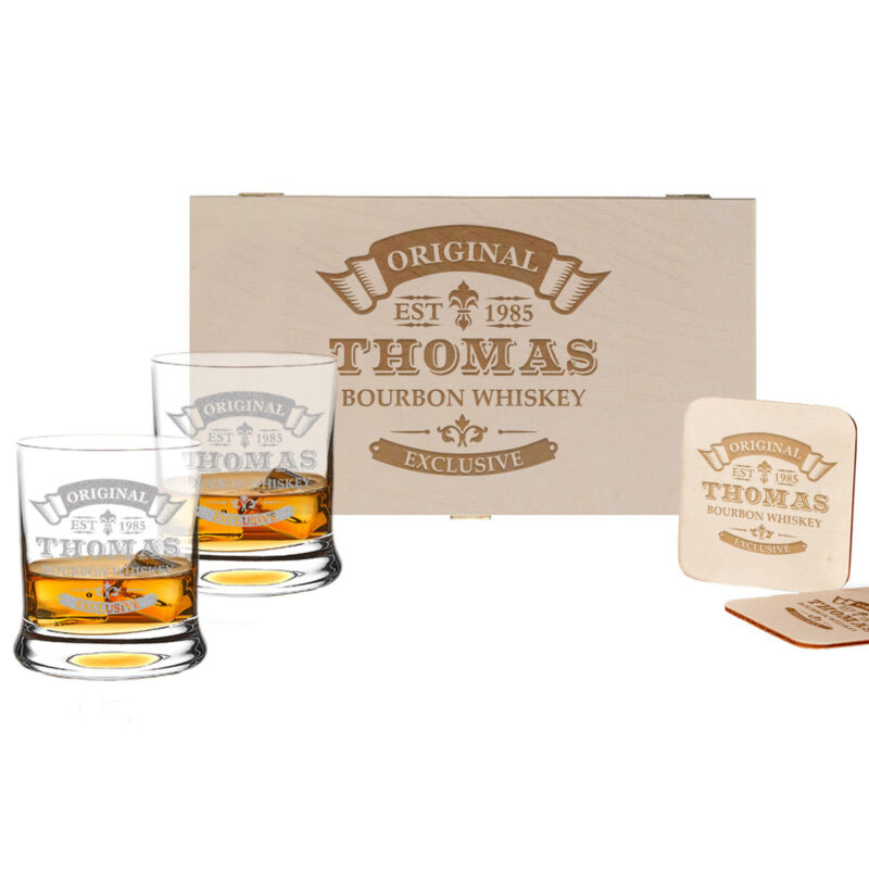 Bild von    tlg whisky geschenkset holzjpg | 🌟 Gravur nach Wunsch 🪄