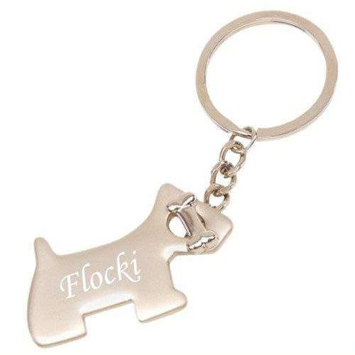 Schlüsselanhänger Hund mit Gravur