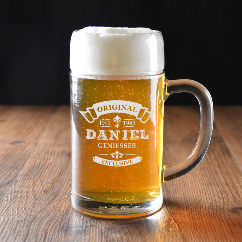 Bild von   bierkrug masskrug  liter oktojpg | 🌟 Gravur nach Wunsch 🪄