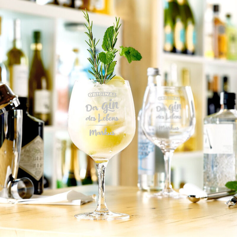 Bild von   gin glas mit personalisierterjpg | 🌟 Gravur nach Wunsch 🪄
