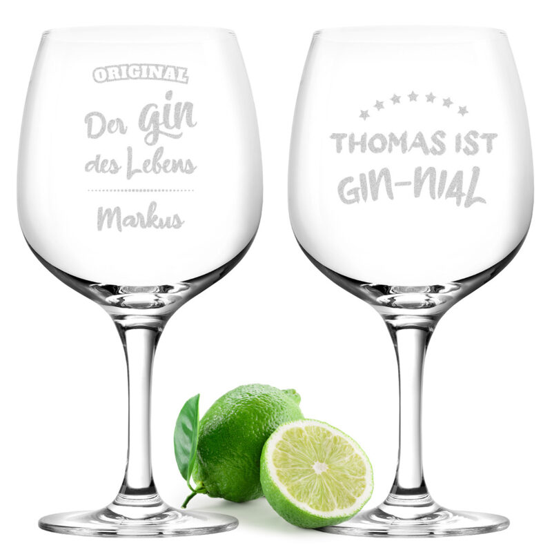 Bild von   gin glas er set mit personalijpg | 🌟 Gravur nach Wunsch 🪄