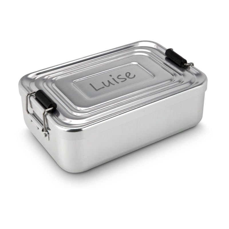 Bild von Lunch Box mit Gravur Aluminium Brotdose | 🔮 Gravur nach Wunsch 🌟