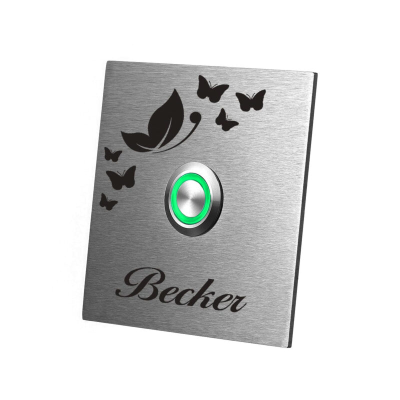 Bild von   led tuerklingel aus edelstahljpg | 🌟 Gravur nach Wunsch 🪄