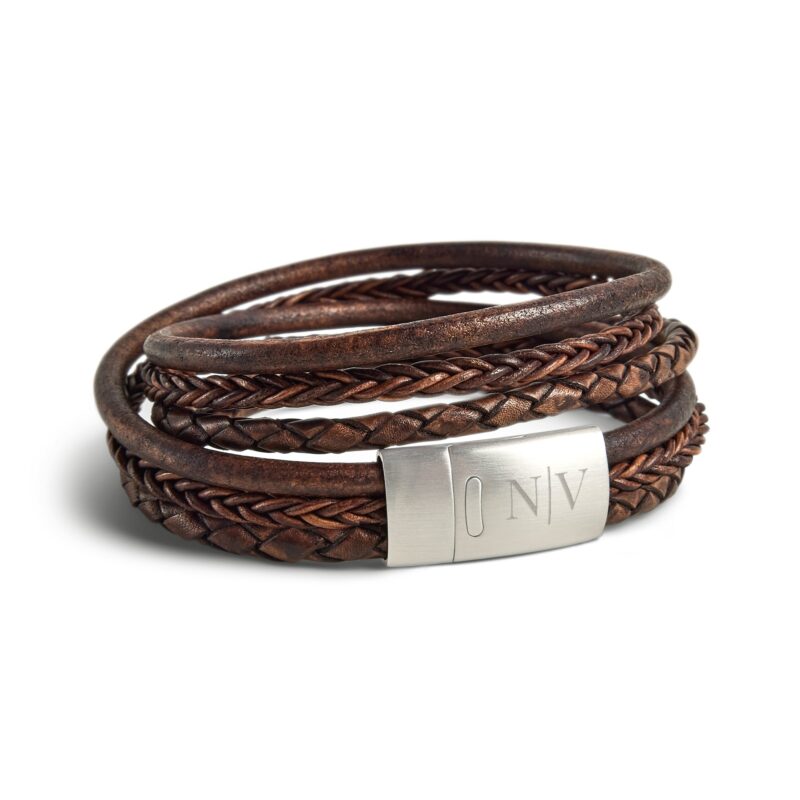 Bild von   wickelarmband leder mit gravurjpg | 🌟 Gravur nach Wunsch 🪄