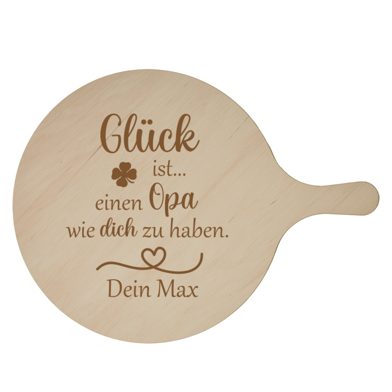 Bild von   pizzabrett glueck ist einen oppng | 🌟 Gravur nach Wunsch 🪄