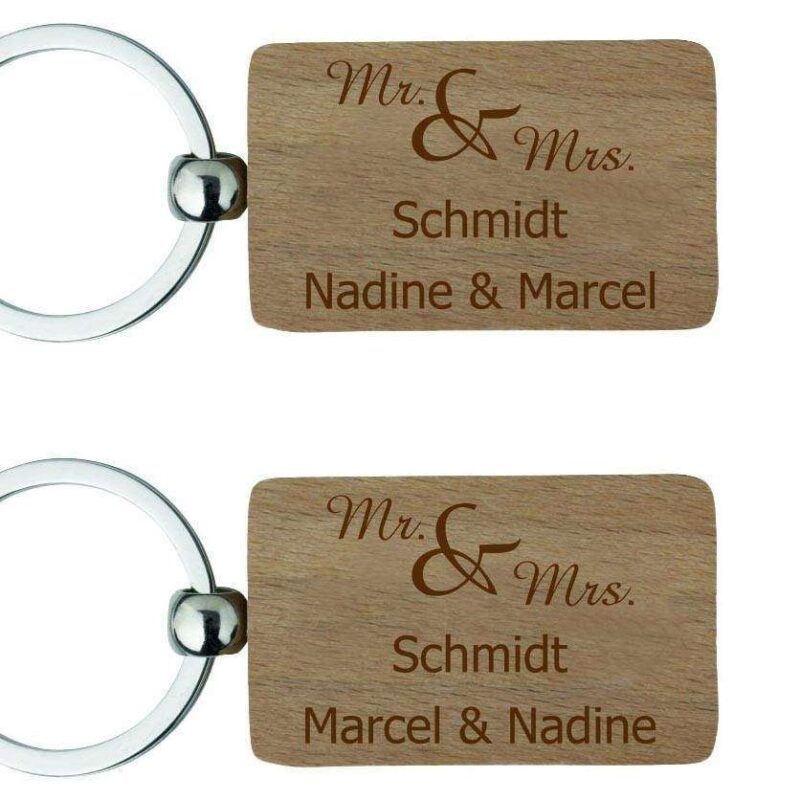 Bild von   holz partner schluesselanhaengjpg | 🌟 Gravur nach Wunsch 🪄