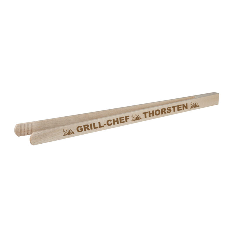 Bild von   grillzange aus buchenholz inkjpg | 🌟 Gravur nach Wunsch 🪄