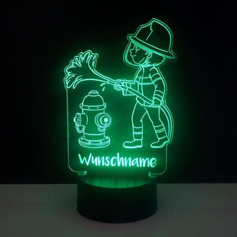 Bild von   kinder nachtlicht feuerwehrmanjpg | 🌟 Gravur nach Wunsch 🪄