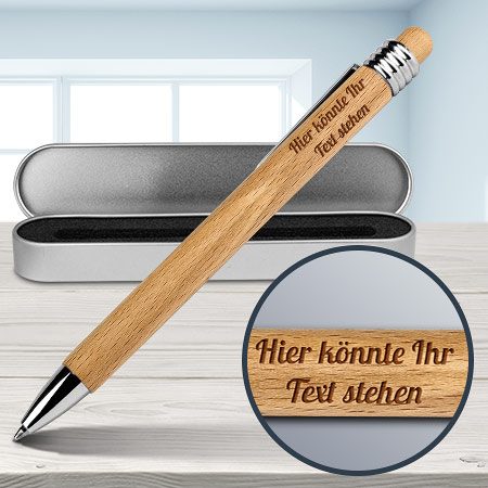 Bild von   holz kugelschreiber mit gravurjpg | 🌟 Gravur nach Wunsch 🪄