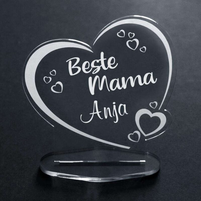 Bild von   acryl herz beste mama namejpg | 🌟 Gravur nach Wunsch 🪄