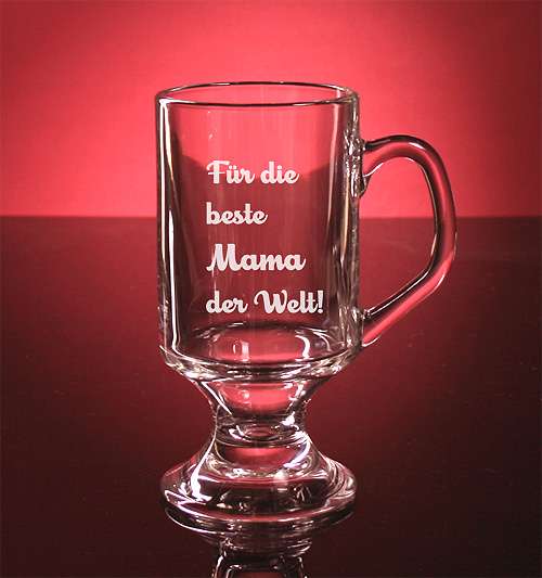 Bild von Teeglas Grogglas Glas für Grog cl Gravur Wunschtext | 🔮 Gravur nach Wunsch 🌟