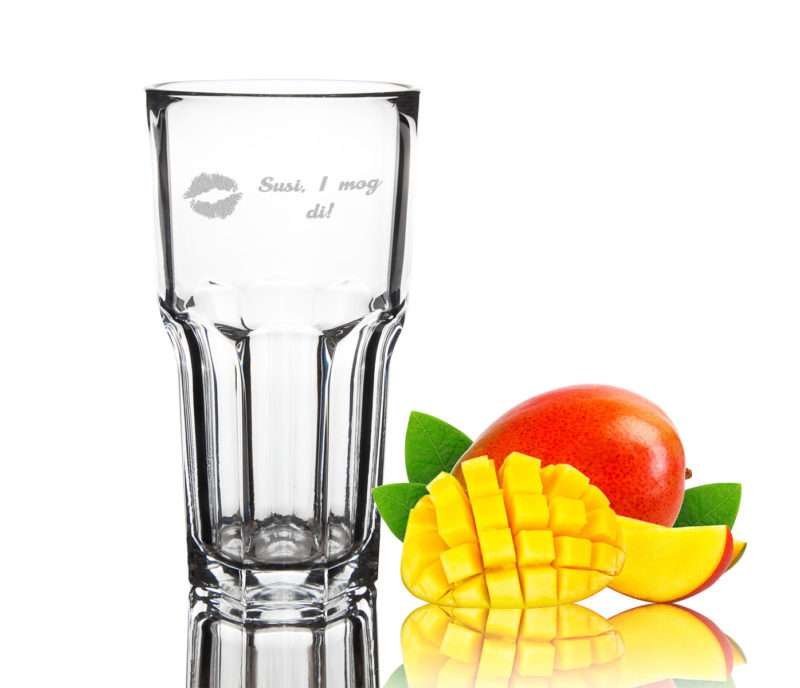 Bild von Mischeglas 46cl Granity Longdrinkglas mit Wunschgravur Wunschlogo | 🔮 Gravur nach Wunsch 🌟