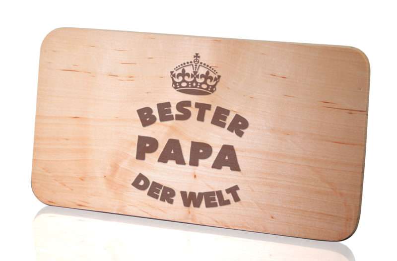 Bild von Schneidbrett Brotzeitbrett GravurFrühstücksbrettchen Holz Wunschtext eckig 22 x 12cm | 🔮 Gravur nach Wunsch 🌟