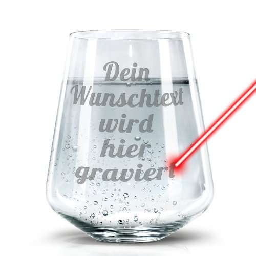 Bild von Trinkglas mit Gravur selbst gestalten | 🔮 Gravur nach Wunsch 🌟