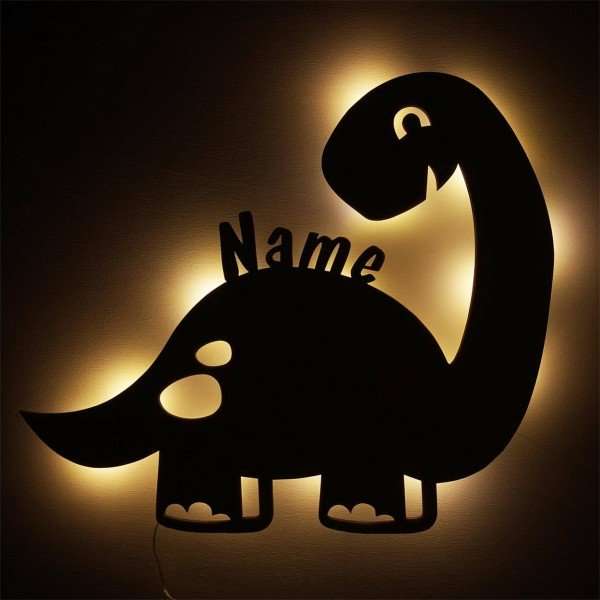 Bild von Nachtlicht Dino mit Personalisierung | 🔮 Gravur nach Wunsch 🌟