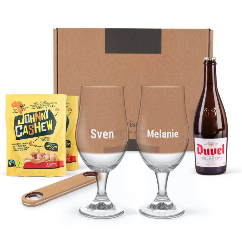 Bild von   praesentbox mit bier bierglaejpg | 🌟 Gravur nach Wunsch 🪄