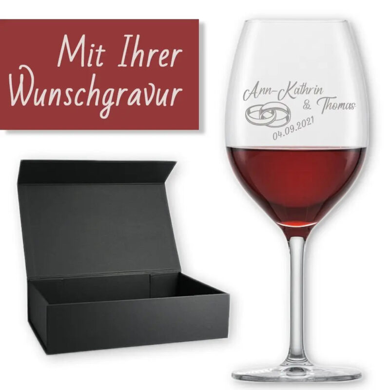 Bild von Gravierte Weingläser Original Schott Zwiesel 475 ml | 🔮 Gravur nach Wunsch 🌟