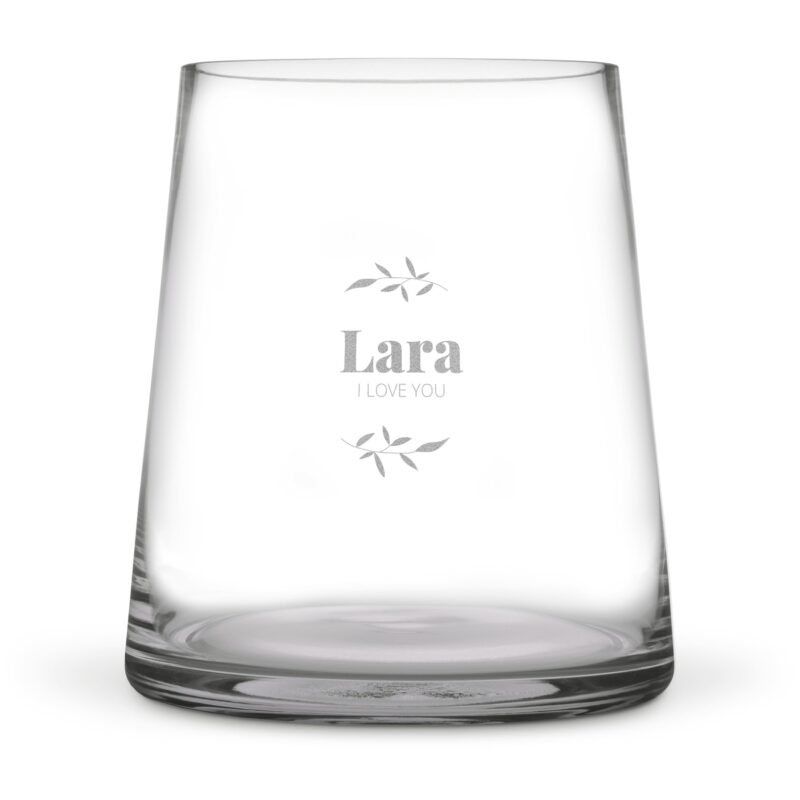 Bild von   vase mit gravur transparentejpg | 🌟 Gravur nach Wunsch 🪄