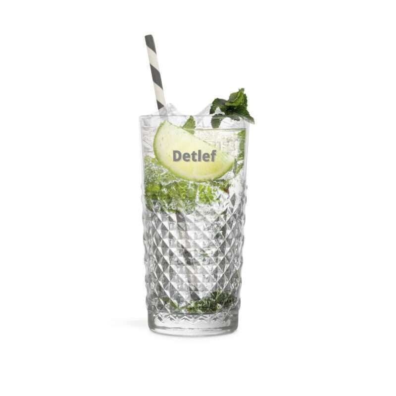Bild von Cocktailglas mit Gravur Mojito 4 Stück | 🔮 Gravur nach Wunsch 🌟