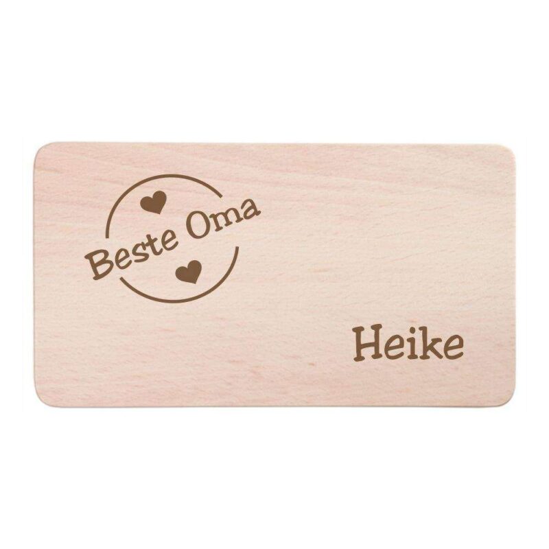 Personalisiertes Frühstücksbrettchen Beste Oma