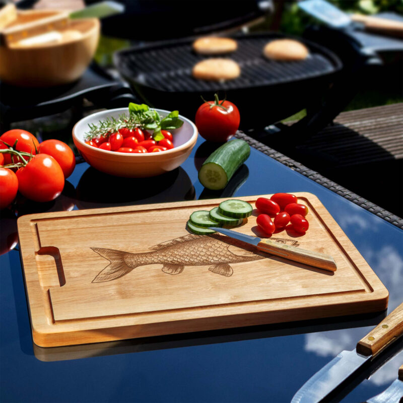 Bild von   holz schneidebrett fisch grajpg | 🌟 Gravur nach Wunsch 🪄