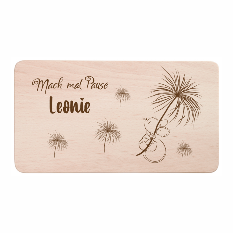 Kinder-Frühstücksbrettchen Maus mit Wunschnamen