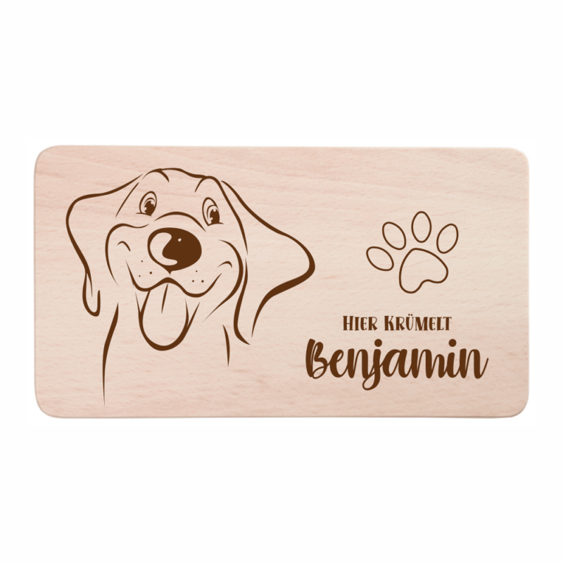 Bild von   fruehstuecksbrettchen hund mitpng | 🌟 Gravur nach Wunsch 🪄