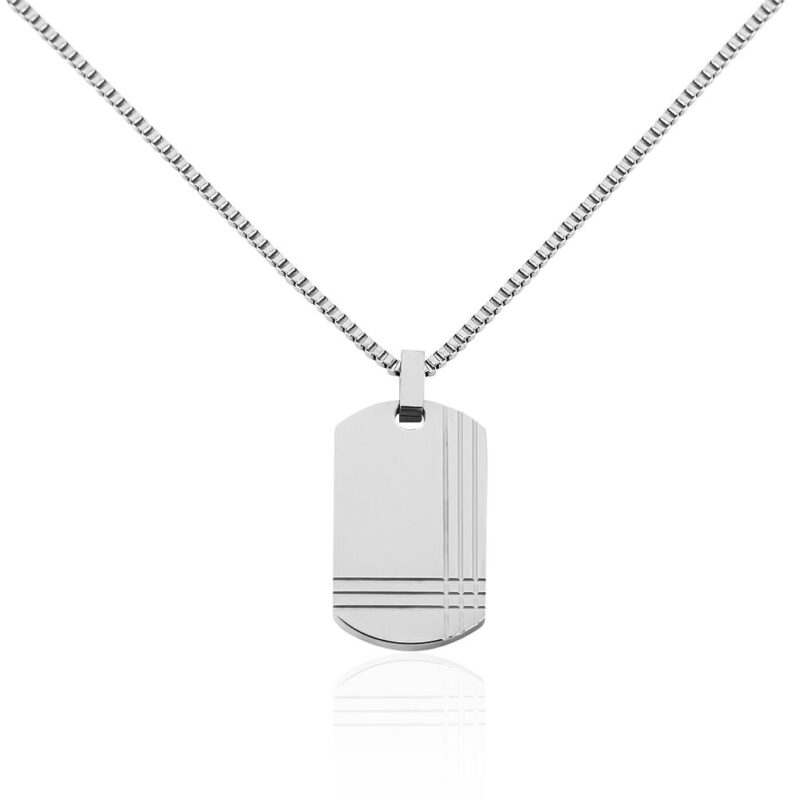 Bild von   herren kette edelstahl dog tagjpg | 🌟 Gravur nach Wunsch 🪄