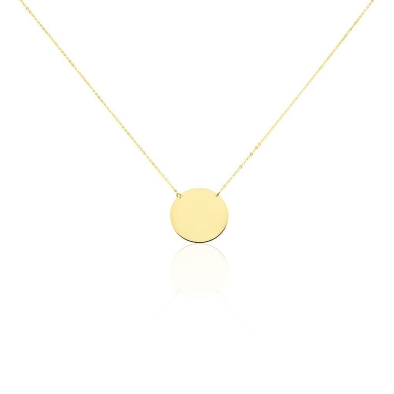 Bild von   damen halskette gold  kreisjpg | 🌟 Gravur nach Wunsch 🪄