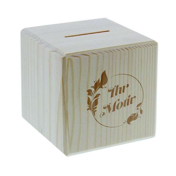 Bild von   holzspardose mit individuellerjpg | 🌟 Gravur nach Wunsch 🪄