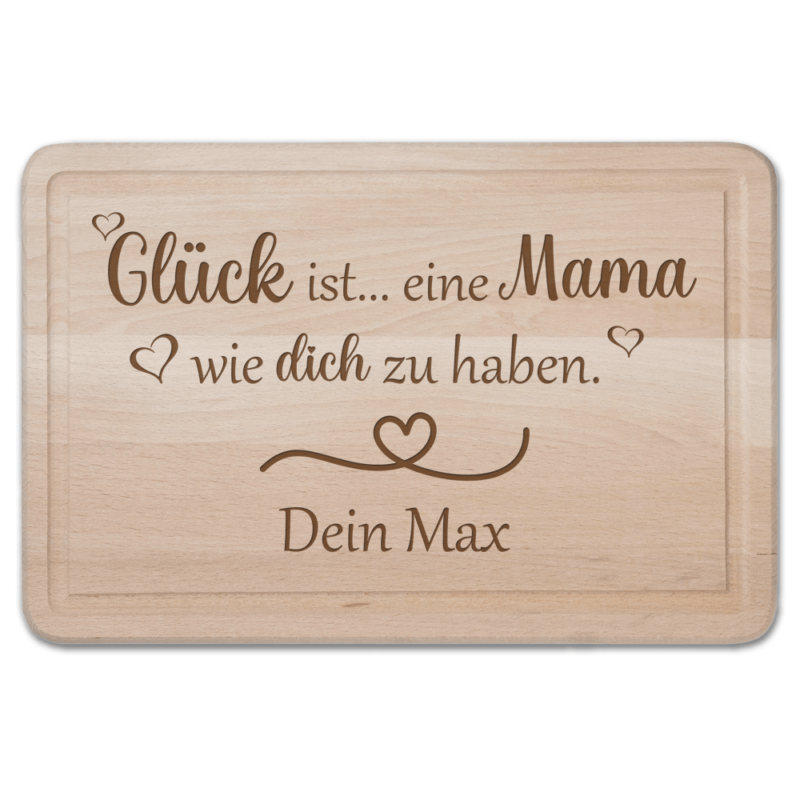 Bild von   schneidebrett glueck ist einepng | 🌟 Gravur nach Wunsch 🪄