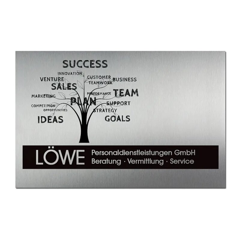 Bild von   firmenschild edelstahl mit lasjpg | 🌟 Gravur nach Wunsch 🪄