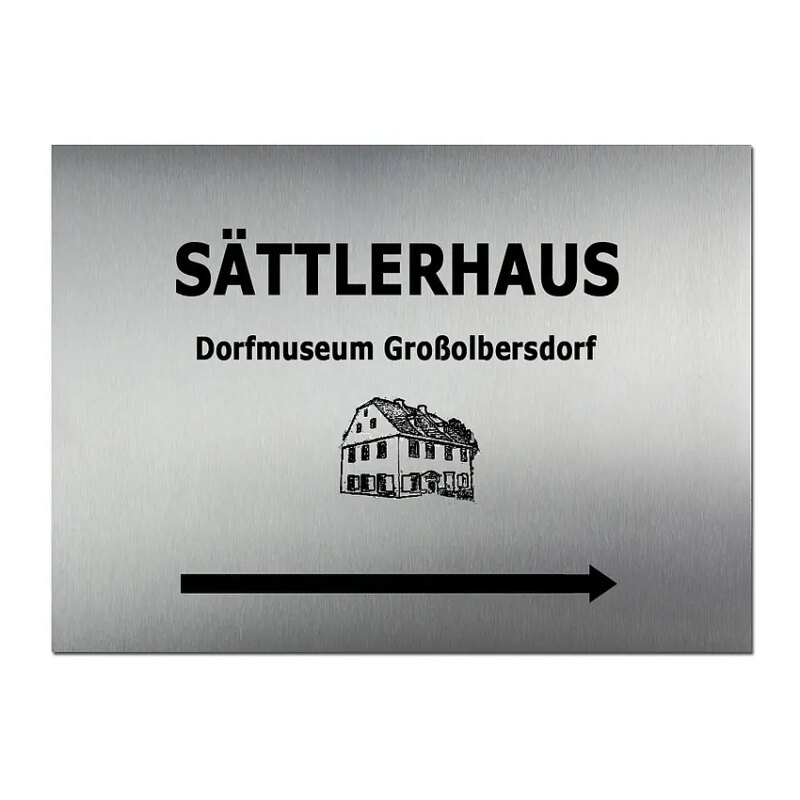 Bild von   firmenschild edelstahl mit lasjpg | 🌟 Gravur nach Wunsch 🪄