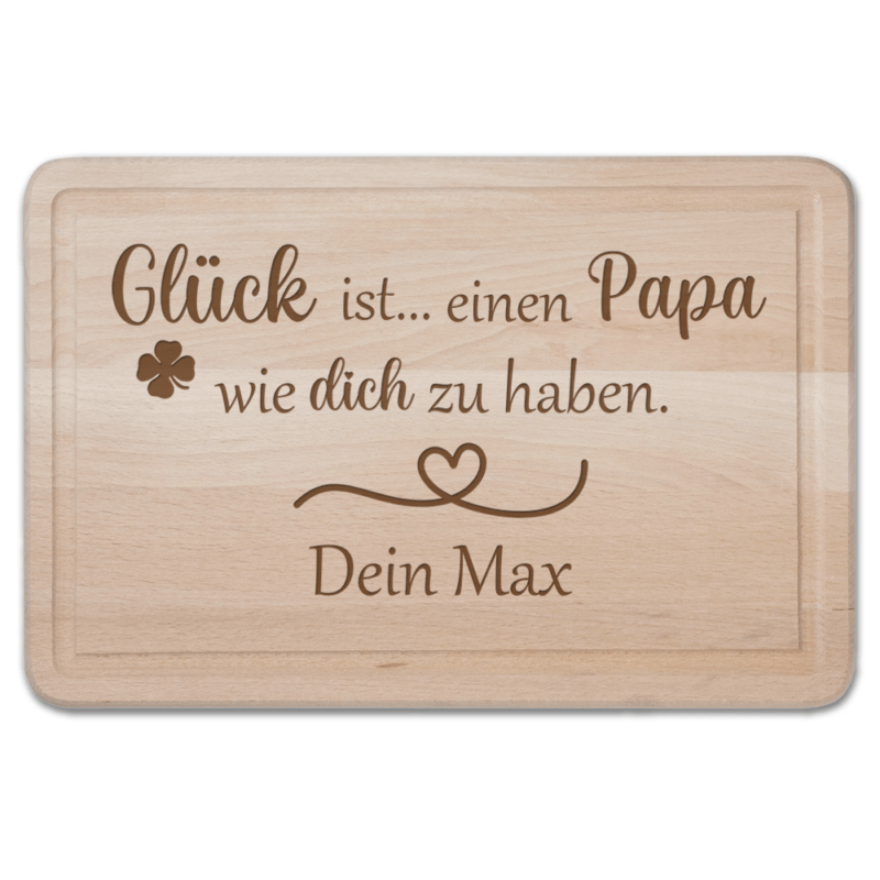 Bild von   schneidebrett glueck ist einenpng | 🌟 Gravur nach Wunsch 🪄