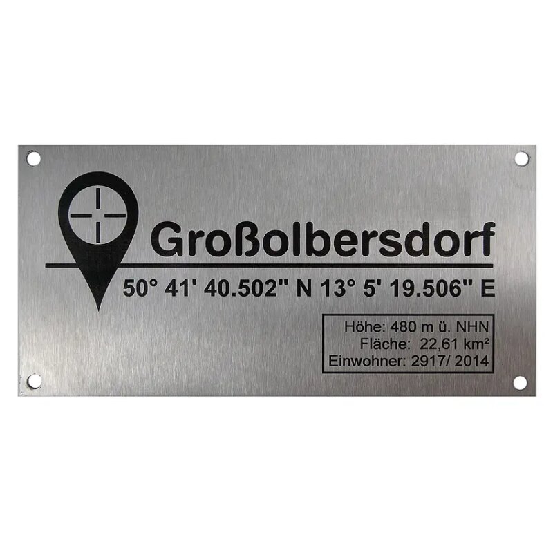 Bild von   gps schild edelstahl mit laserjpg | 🌟 Gravur nach Wunsch 🪄