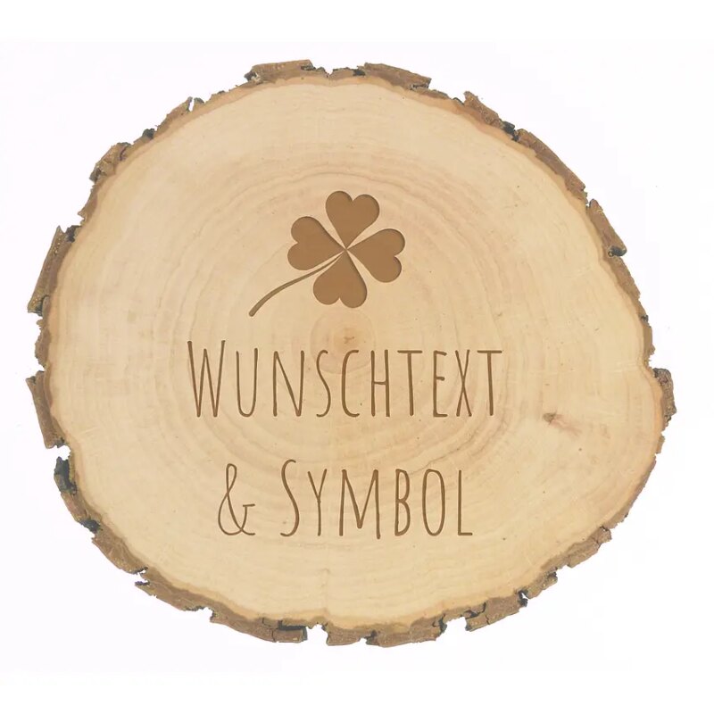 Bild von   runde baumscheibe aus holz injpg | 🌟 Gravur nach Wunsch 🪄