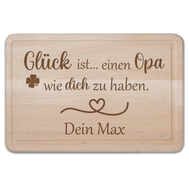 Bild von   schneidebrett glueck ist einenpng | 🌟 Gravur nach Wunsch 🪄