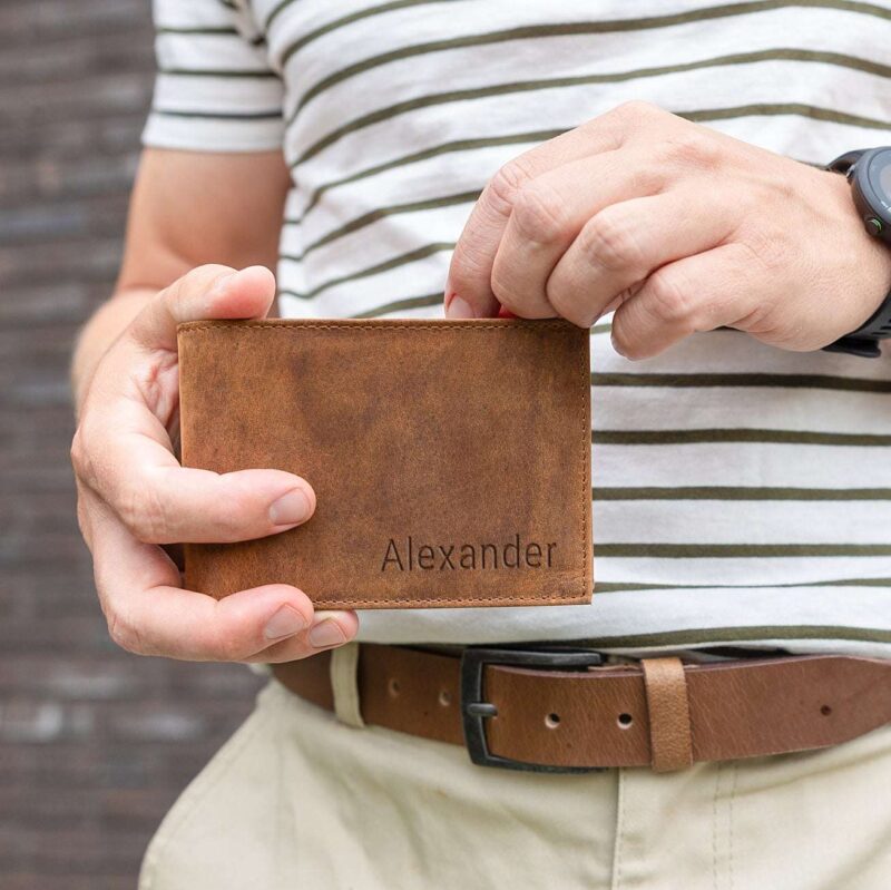 Bild von   leder portemonnaie mit guerteljpg | 🌟 Gravur nach Wunsch 🪄